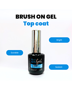 Brush On Gel Top Coat 15mL