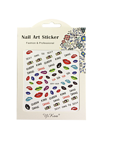 3-D Nail Sticker model Lips ADY-009 (Super-thin)