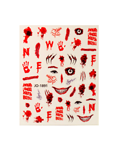 3D Nail Sticker Halloween Red JO-1891