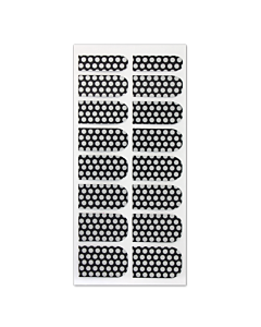 Nail Wrap Foil Stickers - Polka Dot - Black/Silver #013
