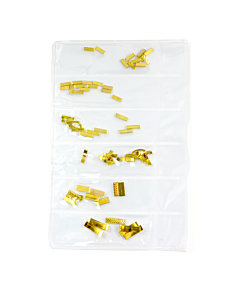 Nail Art Studs Bag - Gold Textured Rectangle 004