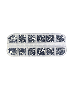 Ensemble Nail Art Pierres Noires 6 formes