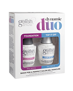 Gelish Vernis UV Dynamic Duo - Base Gel + Top it Off