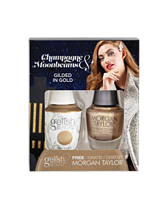 Gelish Vernis UV + Morgan Taylor Gilded in Gold