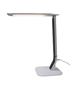 LED Table Lamp - 10 Watts - White and Silver with 3 Light Color Temperatures 110 V 