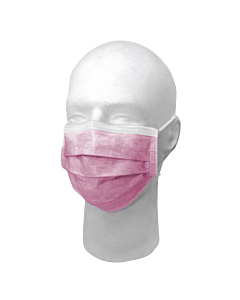 Masque Chirurgical Rose avec Boucles Auriculaires (50)