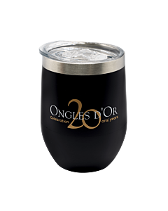 Ongles d'Or Insulated Wine Cup - Black Finish 20 Years