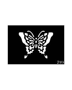 Pochoir pour le Corps format 3'' X 4'' #210 Papillon Gros