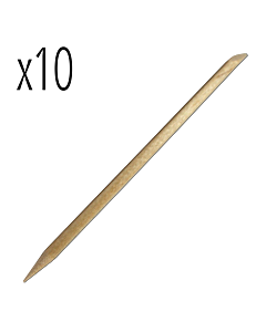 Orange Wood Cuticle Pusher - Long (18 cm) (10 pcs)
