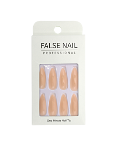 Press-On Nails - False Nail Professional Peach Stiletto 24pcs