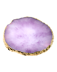 Nail Art Round Resin Stone Plate - Purple