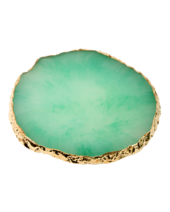Nail Art Round Resin Stone Plate - Green