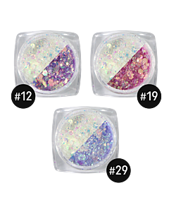 UV Changing Glitter Powder Kit of 3pcs (B12, B19, B29)