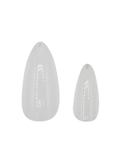 Full Cover Nail Tip - Medium Almond Clear