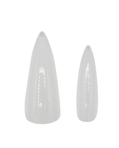 Full Cover Nail Tip - Medium Stiletto Clear