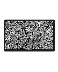 Plaque de Stamping XL Rectangulaire Flowers-17 (6,5'' x 4'')