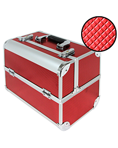 Suitcase embossed red color (Medium:32x21x27cm)