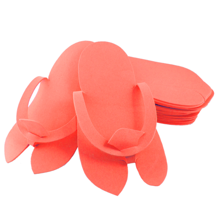 12 Coral Disposable Foam Slippers
