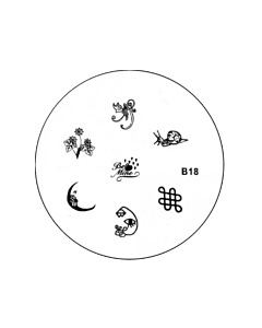 Plaque à Stamping BETINA Référence B14 - Pour Nail Art - En Métal - Neuf Sous Emballage