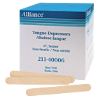 Non-Sterile 6" Alliance Wood Tongue Depressors (500pcs)