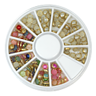 Pearl wheel - round shape - gold stroke 4mm