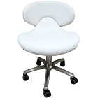 Pedicure and Manicure Chair with Low Backrest - White