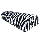 Padded Manicure Armrest with Zipper - Zebra Print (Black and Whi