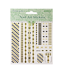 3-D Nail Sticker model Metallic Chevron/Hexagon MP052 Gold