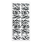 Nail Wrap Foil Stickers - Zebra Pattern - Black/White #012