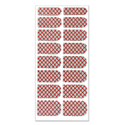 Nail Wrap Foil Stickers - Criss Cross - Red/Silver #067