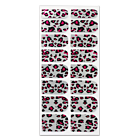 Nail Wrap Foil Stickers - Leopard - Black/Pink/Silver #124