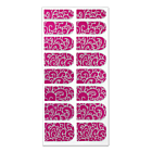 Nail Wrap Foil Stickers - Arabesque - Pink/Silver #129