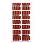 Nail Wrap Foil Stickers - Criss Cross - Black/Red #162