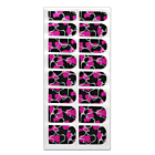 Nail Wrap Foil Stickers - Camo - Black/Pink/Silver #184