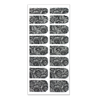 Nail Wrap Foil Stickers - Zebra Pattern - Black/Silver #186