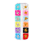 Ensemble Nail Art Fleurs 3D 12 couleurs