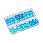 Nail Art Kit - Bright Blue AB Half Peals Mermaid Stones (6 S