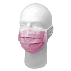 Masque Chirurgical Rose avec Boucles Auriculaires (50)