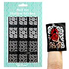 Adhesive stencil model flowers JV218 black