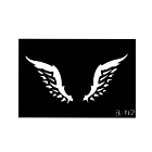 Wings body stencil 3'' X 4'' B-02