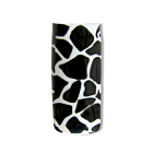 Decorative Nail Tips Half Well Black Giraffe on White (70) (PDFL