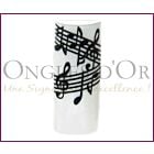 Decorative Nail Tips Half Well Musical Notes Black/White (70) (P