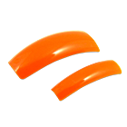 Colored Nail Tips - Half Well - Orange (100 pcs) XS