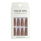 Press-On Nails - False Nail Professional Matte Taupe Coffin 24pcs