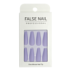 Press-On Nails - False Nail Professional Matte Lilac Coffin 24pcs