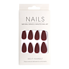 Press-On Nails Amande Rouge Mat 24pcs