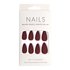 Press-On Nails Matte Red Almond 24pcs