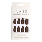 Press-On Nails Amande Brun Mat 24pcs