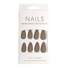 Press-On Nails Amande Taupe Mat 24pcs