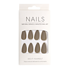 Press-On Nails Matte Taupe Almond 24pcs